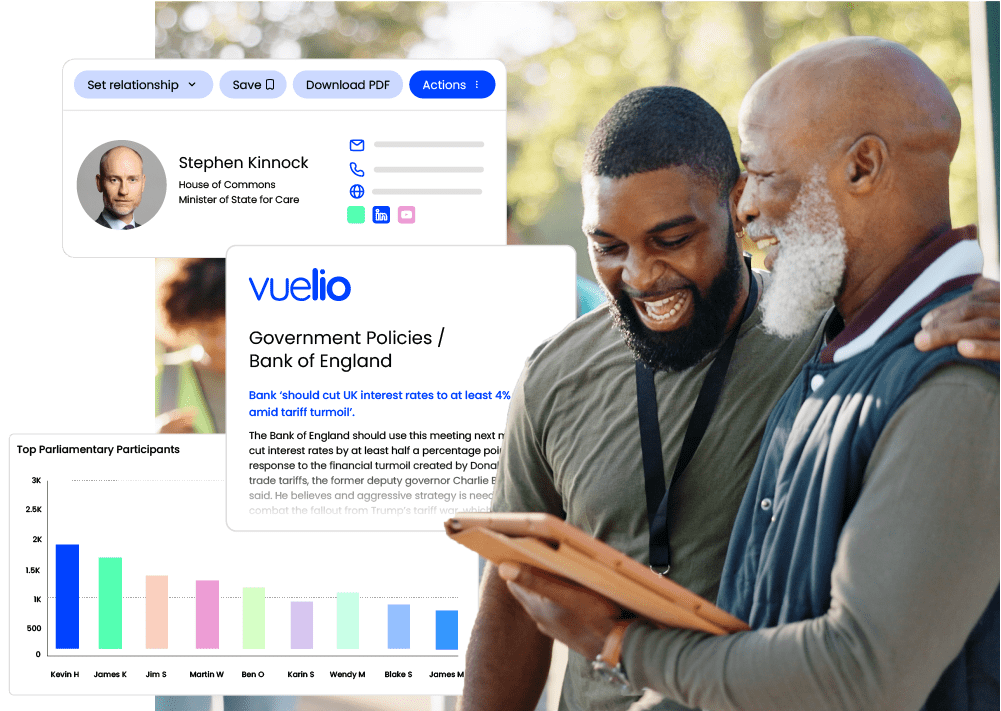 Political monitoring on Vuelio